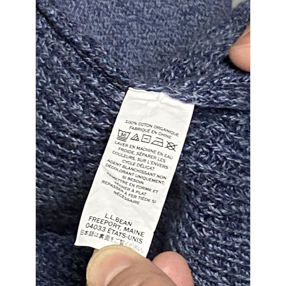 L L Bean Sweater Men XL Tall Cardigan‎ Chunky Knit Fisherman Zip Nordic Jacket - Picture 10 of 11